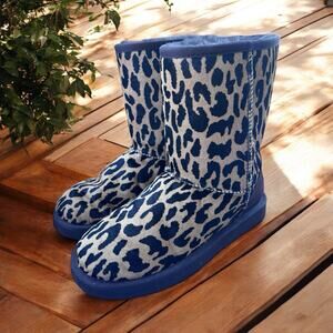 UGG Womens Sz 7 Cheetah Animal Print Pony Hair Boots 1002790 Classic Short II